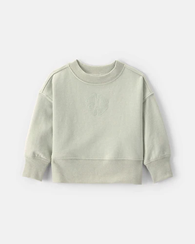 Baby Girl OshKosh Logo French Terry Pullover Sweatshirt - Green