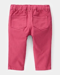 Baby 2-Piece Heart Sweater & Pull-On Pant Set - Ivory/Pink