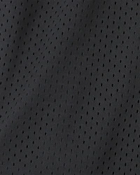 Boys Striped Mesh Active Shorts - Black