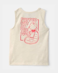 Toddler Boy Pufferfish Tank Top - Cream