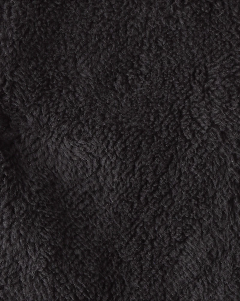 Toddler Boy Disney© Mickey Mouse Sherpa Hooded Zip-Up Jacket - Black