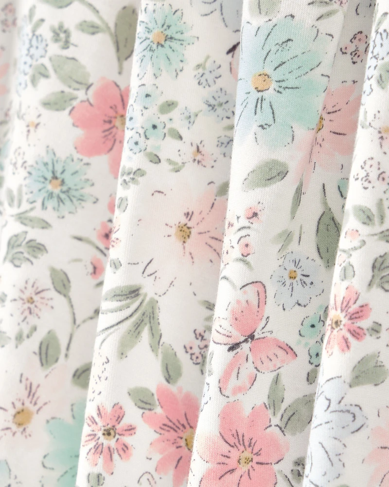 Girls Butterfly Garden PurelySoft 2-Piece Pajama Set