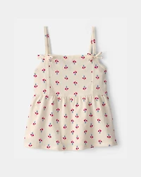 Kid Floral Tank Top - Ivory/Red