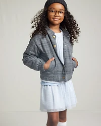 Girls Long-Sleeve Sweater - Blue