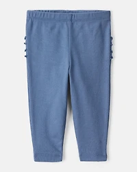 Baby Girl 2-Pack 100% Cotton Pull-On Pants - Blue/Pink