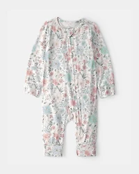 Baby Girl Butterfly Garden 2-Way Zip PurelySoft Sleep & Play Pajama