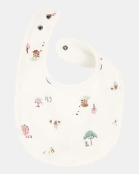 Baby 3-Pack Floral Bibs - Pink/Ivory