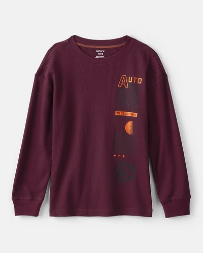 Boys Racing Long-Sleeve Graphic Tee - Red