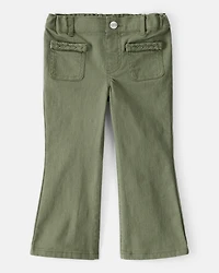 Toddler Girl Cotton Flare Pants - Green