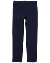 Boys Husky Fit Stretch Chino Pants - Navy