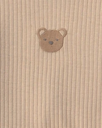Baby 3-Piece Bear Bodysuit & Pant Set - Brown/Ivory