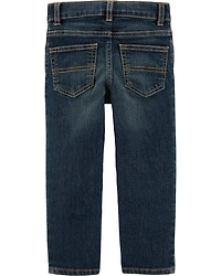 Baby Faded Dark Wash Straight-Leg Jeans