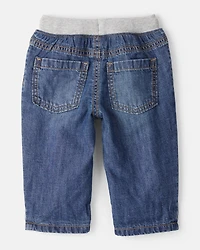 Baby Boy Lined Medium Wash Straight Jeans