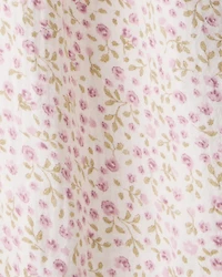 Toddler Girl Organic Cotton Dress in Botanic Muse Print