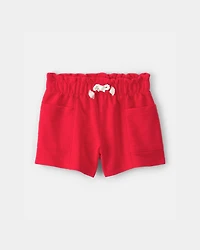 Toddler Girl French Terry Shorts - Red