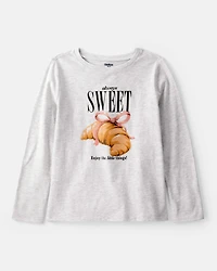 Girls Always Sweet Long-Sleeve Graphic Tee - Grey