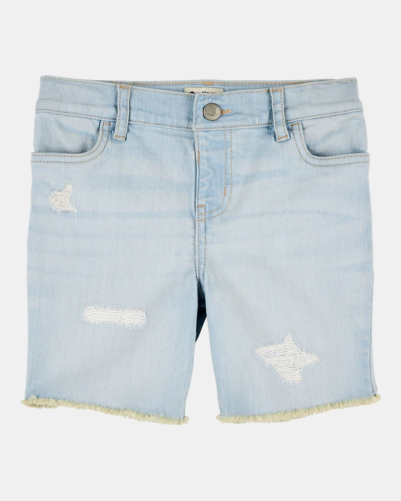 Kid Mid-Length Iconic Denim Short - Splash Wash