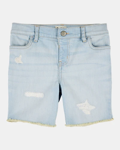 Kid Mid-Length Iconic Denim Short - Splash Wash