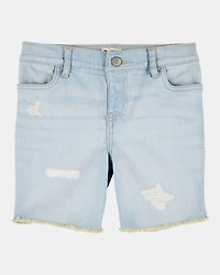 Kid Mid-Length Iconic Denim Short - Splash Wash