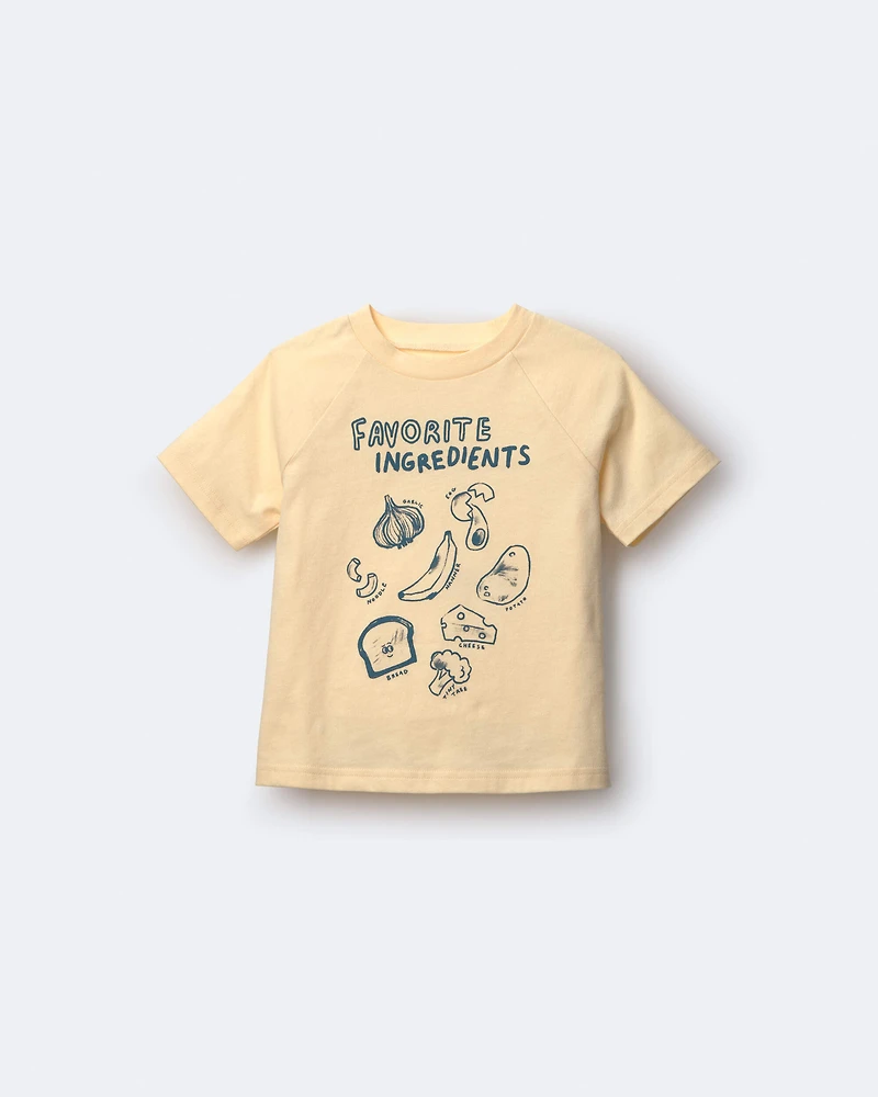 Toddler 'Favorite Ingredients' Relaxed Graphic Tee - Yellow