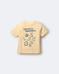 Toddler 'Favorite Ingredients' Relaxed Graphic Tee - Yellow