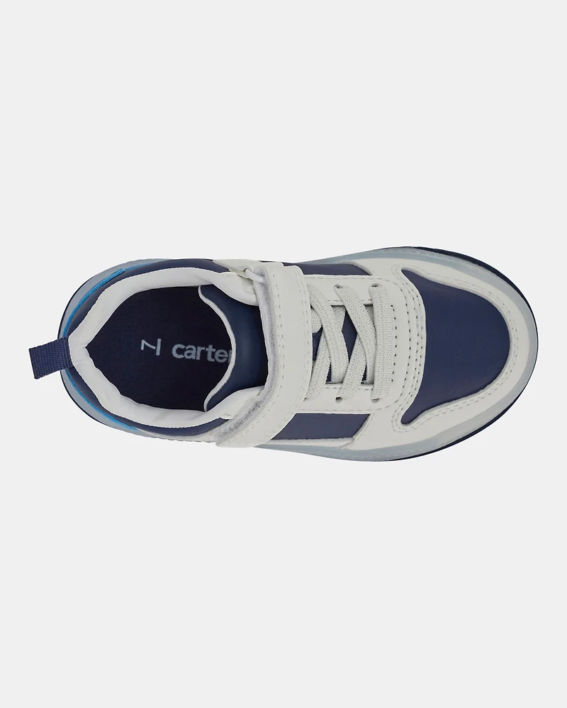 Toddler Light-Up Casual Sneakers - White/Navy