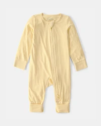 Baby 2-Way Zip PurelySoft Sleep & Play Pajama - Yellow