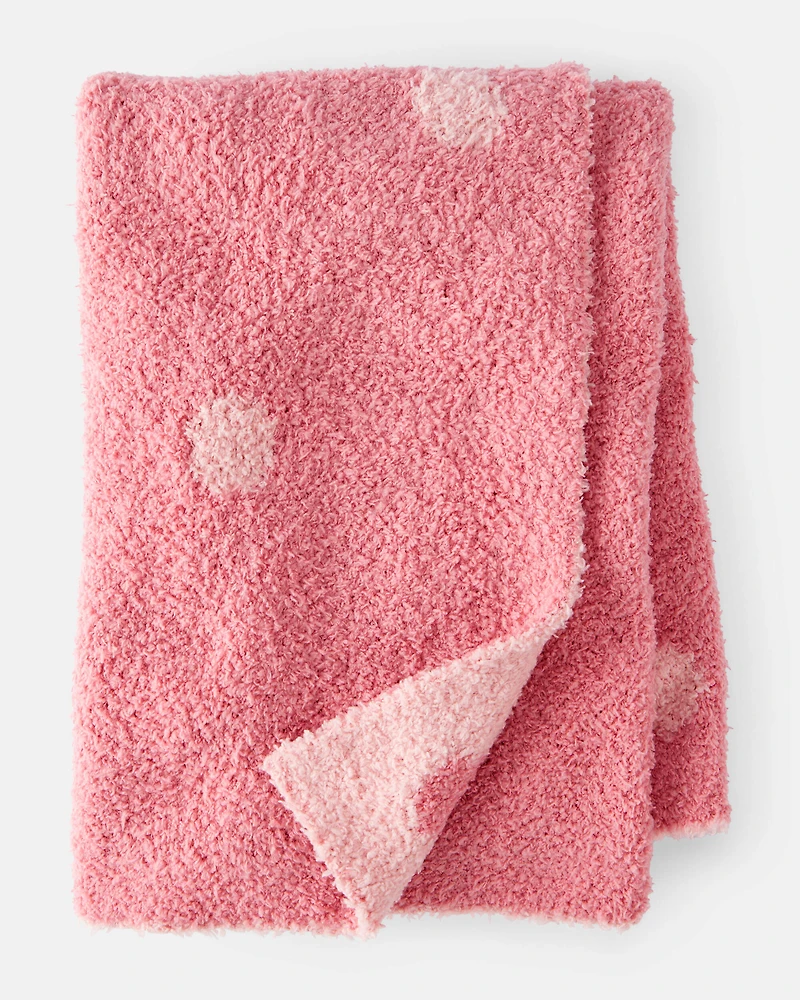 Girls Polka Dot Stroller Blanket - Pink