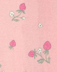 Toddler Girl 2-Pack Strawberry Floral Snug Fit 1-Piece Pajama - Pink