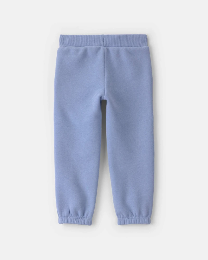 Toddler Girl Fleece Joggers - Blue