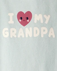 Baby Girl Cotton Long-Sleeve Graphic Bodysuit - Blue