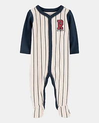 Baby Boy Baseball Rookie Snap Cotton Sleep & Play Pajamas
