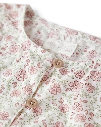 Toddler Girl Organic Cotton Dress in Prairie Blossom Print