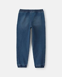 Boys Denim Relaxed Joggers - Medium Wash