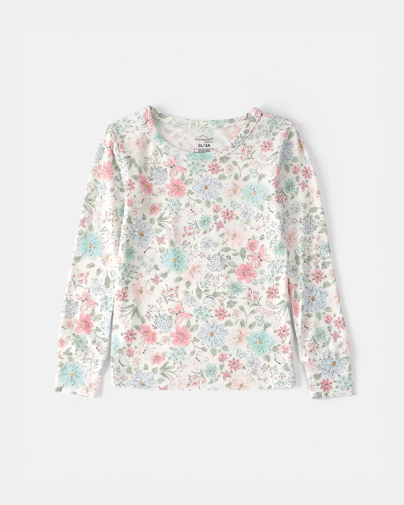 Toddler Girl Butterfly Garden PurelySoft 2-Piece Pajama Set