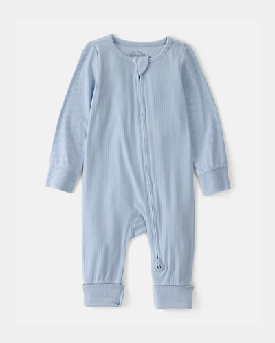 Baby Boy 2-Way Zip PurelySoft Sleep & Play Pajama - Blue