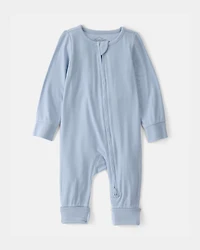 Baby Boy 2-Way Zip PurelySoft Sleep & Play Pajama - Blue