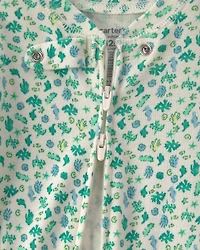 Baby Girl Sea Life 100% Cotton 1-Piece Pajama - Green