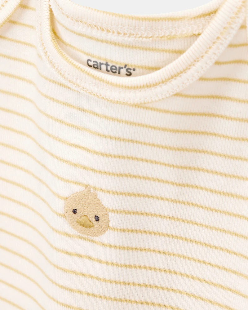 Baby 3-Piece Duck Little Cardigan Set - Ivory