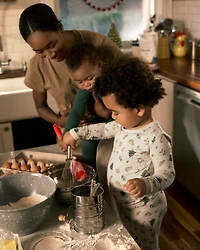 Toddler Festive Holiday PurelySoft Snug Fit 2-Piece Pajamas - Cream