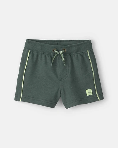 Baby Boy French Terry Shorts - Olive Green