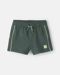 Baby Boy French Terry Shorts - Olive Green