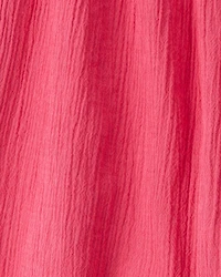 Baby Bow Gauze Jumpsuit - Pink