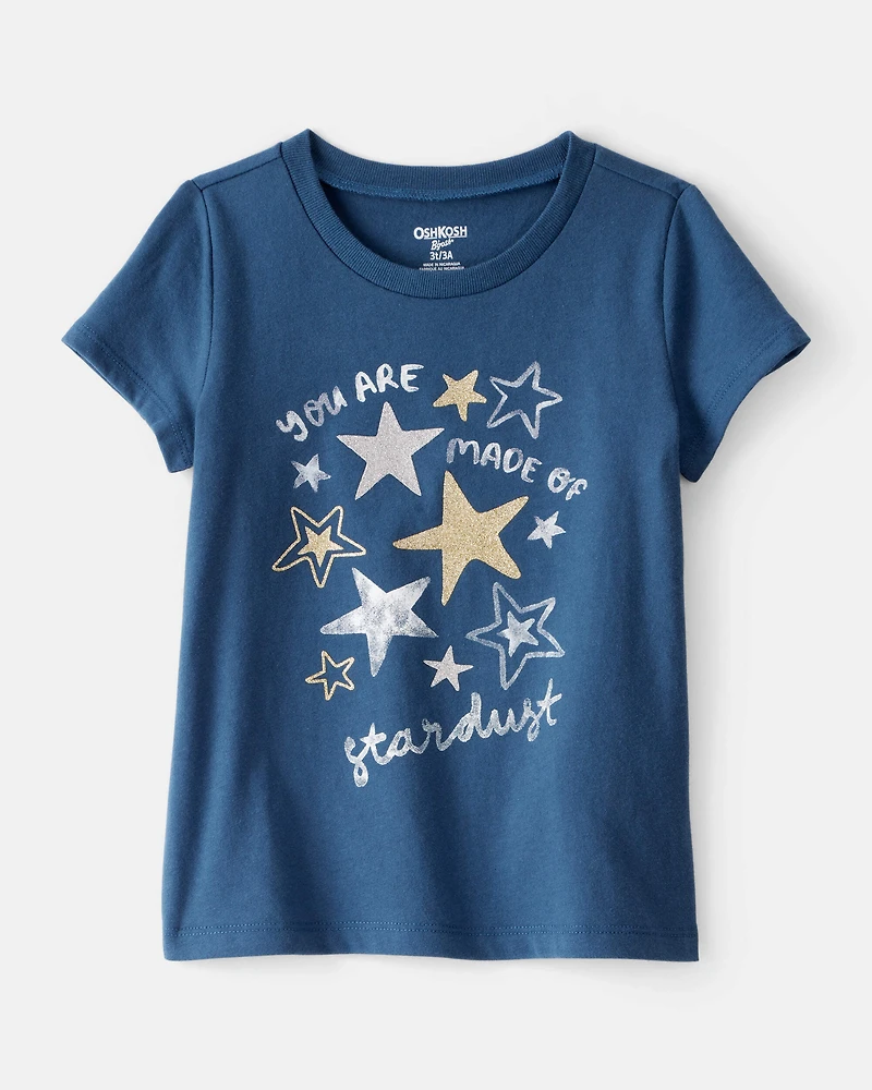 Toddler Girl Stardust Short-Sleeve Graphic Tee - Blue