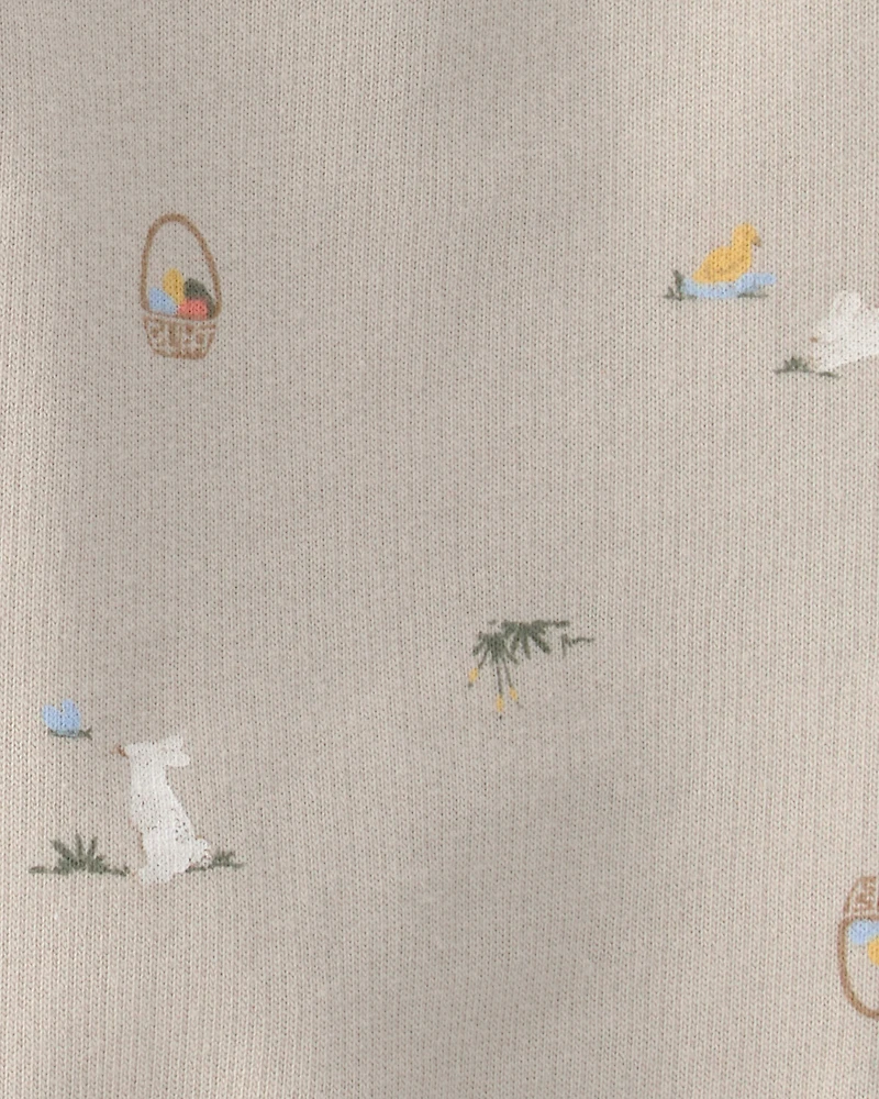 Baby 2-Piece Easter Bunny French Terry Tee & Pant Set - Cream