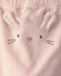 Baby Girl 3-Piece Bunny Terry Layering Set - Pink
