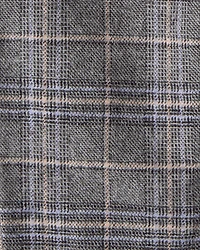 Baby Boy Plaid Cotton Pants With Suspenders - Grey