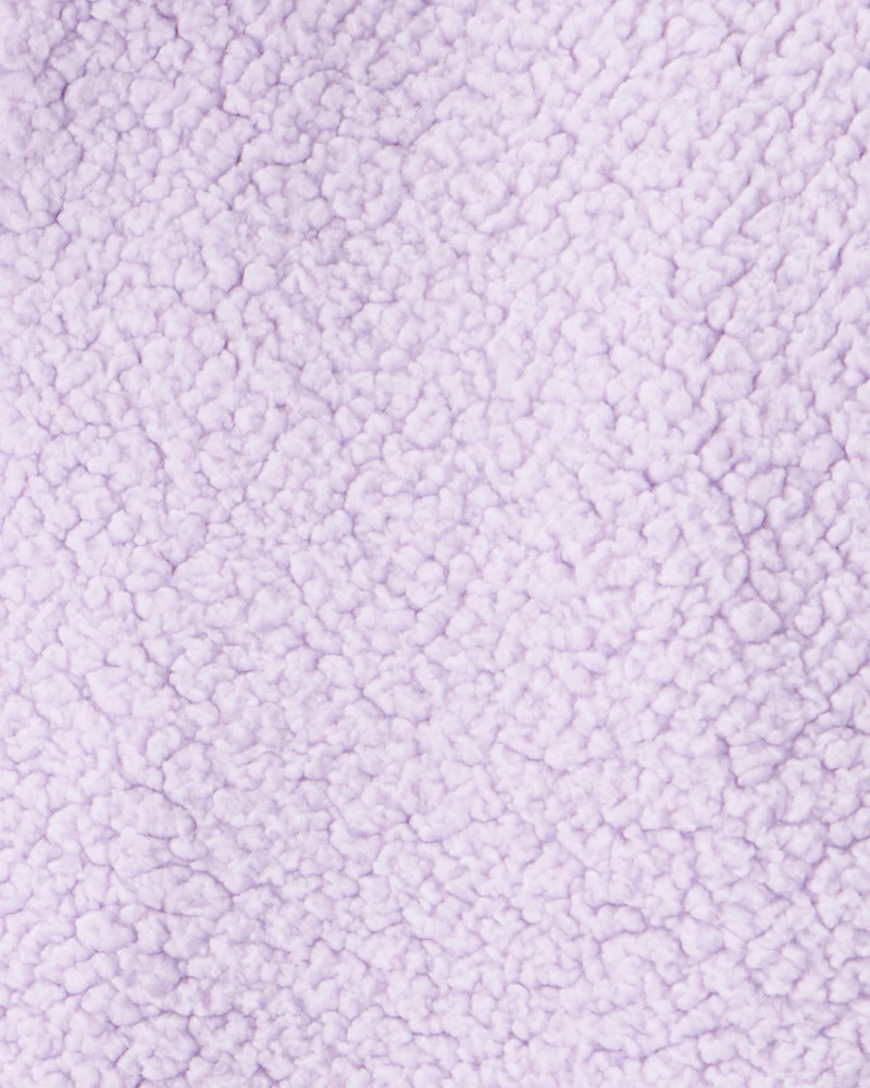 Toddler Girl Quarter-Zip Pullover Sweatshirt - Purple