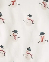 Baby Organic Cotton Snowman Print Pajamas