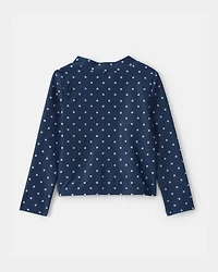 Toddler Girl 3-Piece Fourth of July Rashguard Swimsuit Set - Red/White/Blue